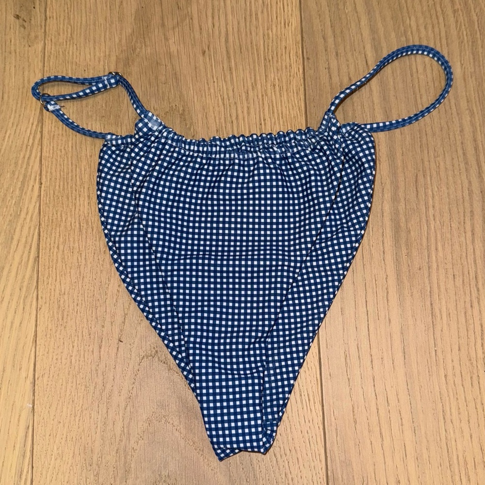 Skatie x Salty Blinde Blue Gingham Bikini Bottom